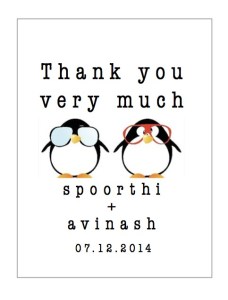 spoorthi bag tags penguin